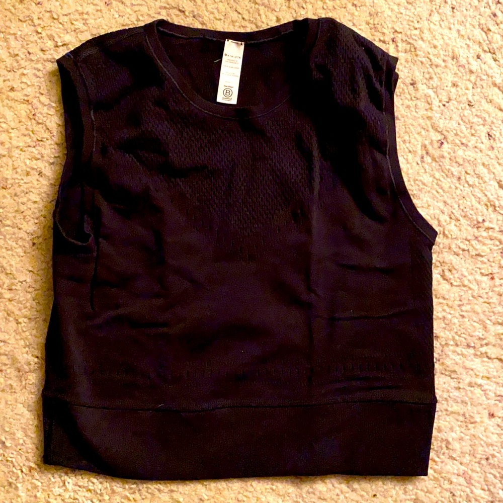Athleta black stretch crop top